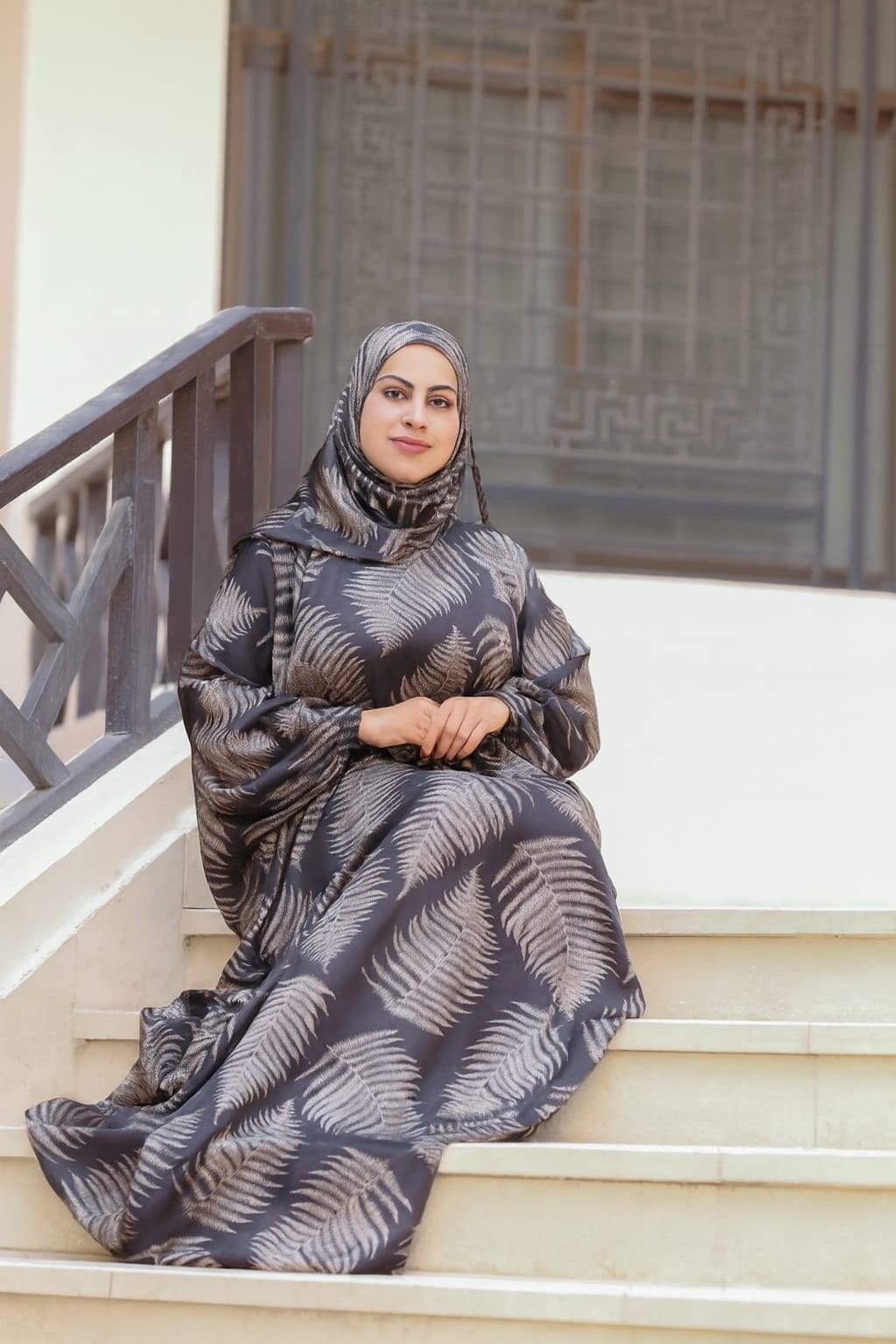 إسدال ستان حرير مشجر