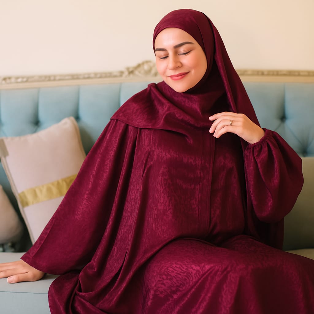 إسدال ستان جاكار – ألوان فاخرة